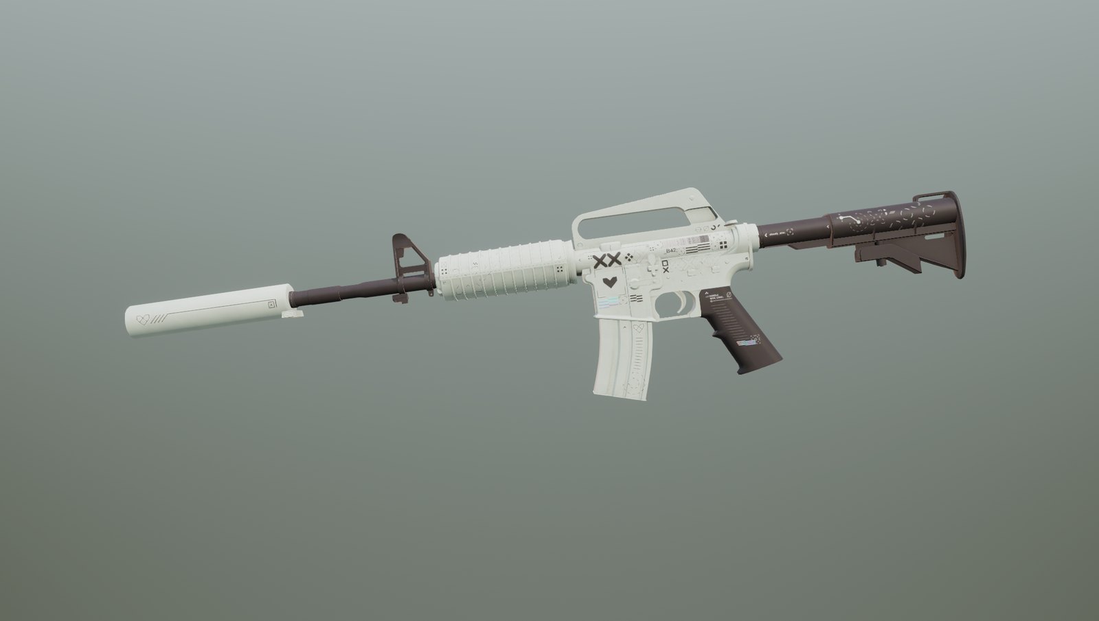 Илл. 23. M4A1-S | Printstream, Немного поношенное / Minimal Wear, низкое число износа