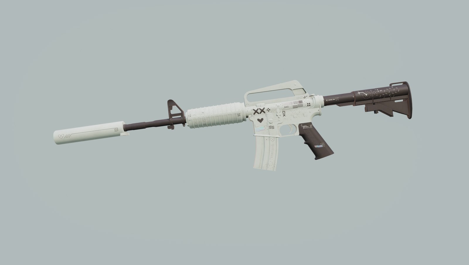 Илл. 24. M4A1-S | Printstream, Немного поношенное / Minimal Wear, высокое число износа