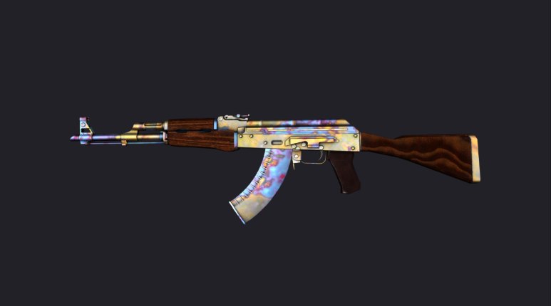 Илл. 25. AK-47 | Поверхностная закалка / Case Hardened, обычный паттерн