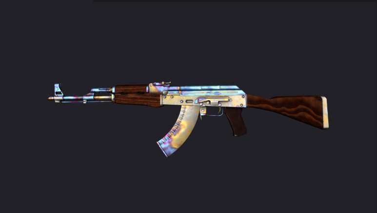 Илл. 26. AK-47 | Поверхностная закалка / Case Hardened, Blue Gem, паттерн №661