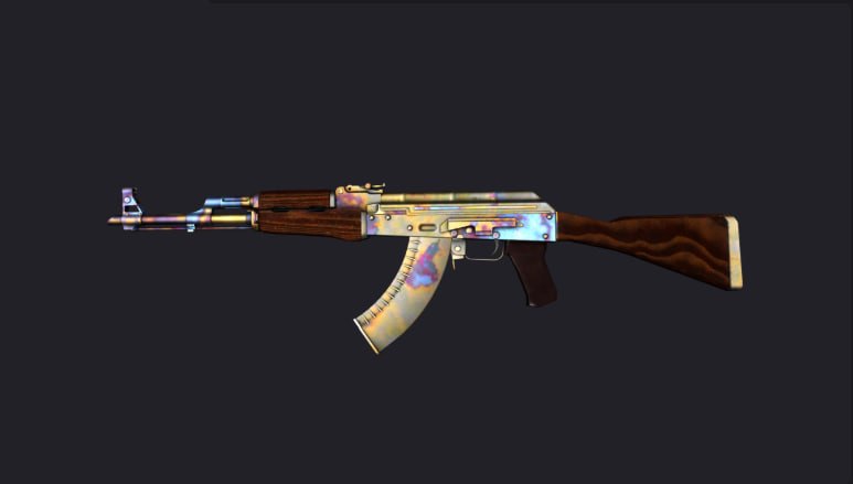 Илл. 27. AK-47 | Поверхностная закалка / Case Hardened, паттерн №387