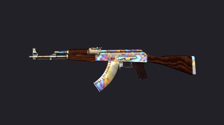 Илл. 28. AK-47 | Поверхностная закалка / Case Hardened, паттерн №670