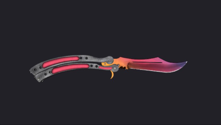 Илл. 34. Butterfly Knife | Fade, высокий процент градиента